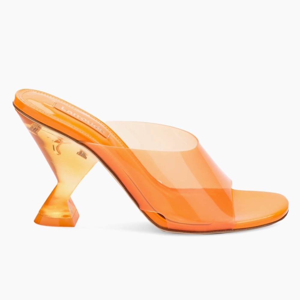 New With Box! Larroudé Madonna Vinyl Mules - Picture 6 of 6